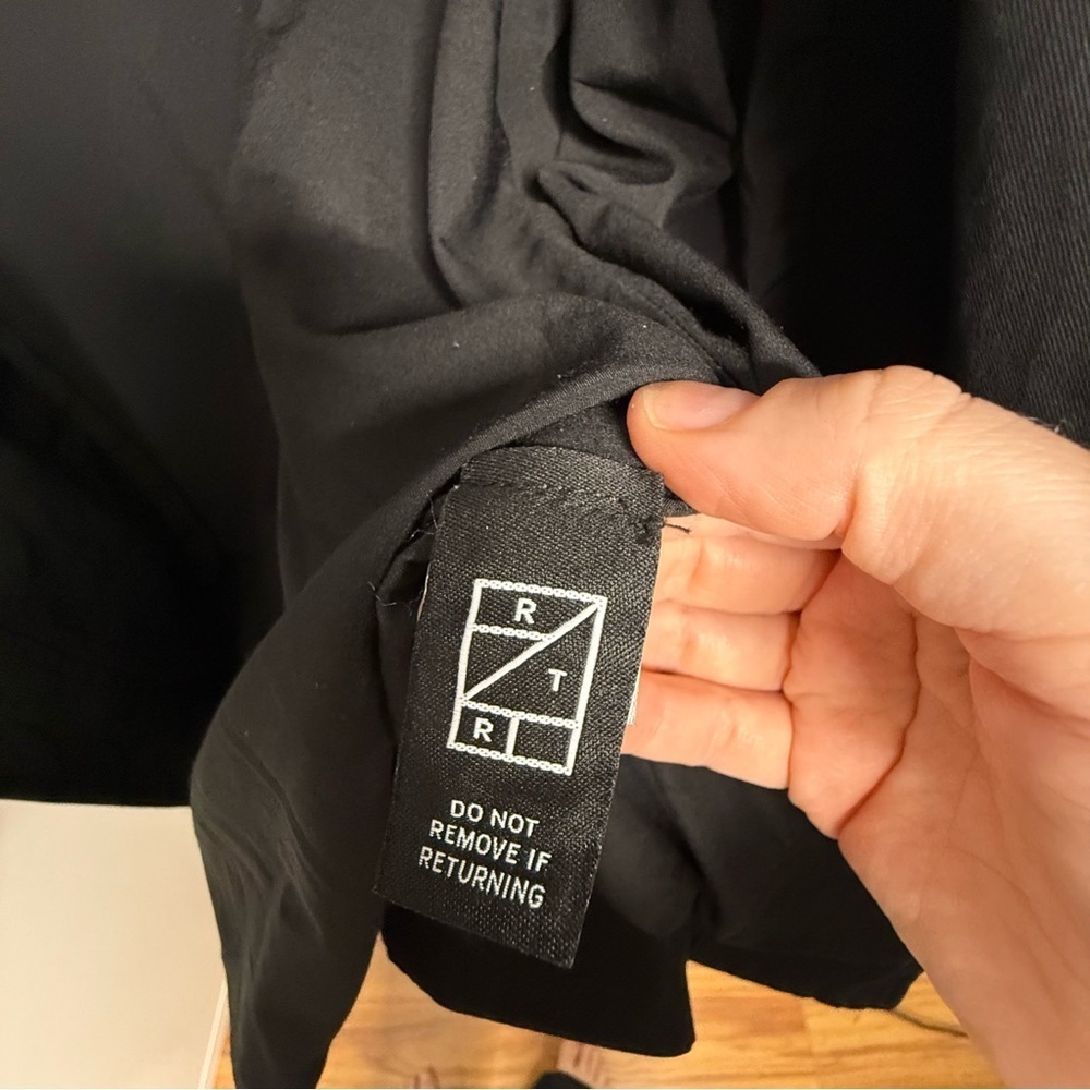 Toccin X Rent the Runway - black Trench Wrap Dress with Belt - size 2 - Picture 6 of 11